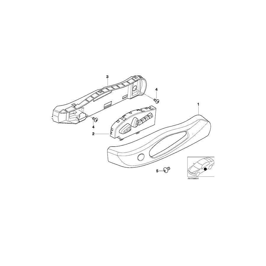Genuine BMW 52108255384 E64 E46 Actuation Unit Right (Inc. 650i, 320Ci & 645Ci) | ML Performance US