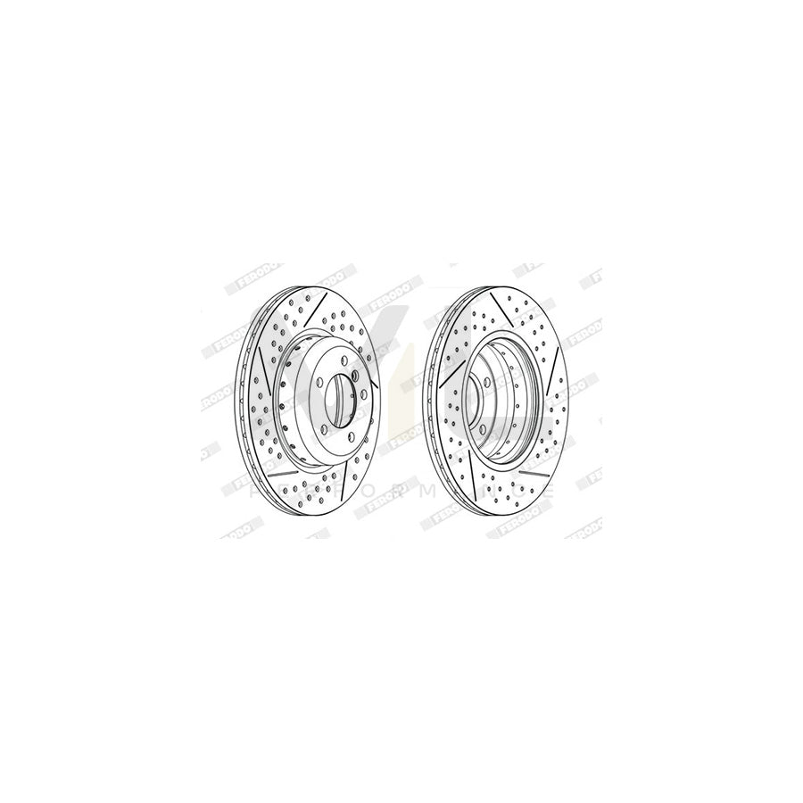 FERODO DDF2618VC-1 Brake Disc Two-piece brake disc, Vented, Coated | ML Performance Car Parts