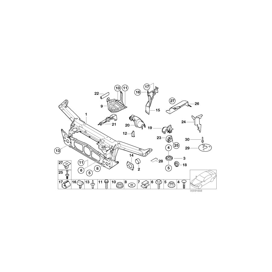 Genuine BMW 51718234798 E46 Right Steering Gear Cover (Inc. 320d, 328i & 320Cd) | ML Performance US Car Parts