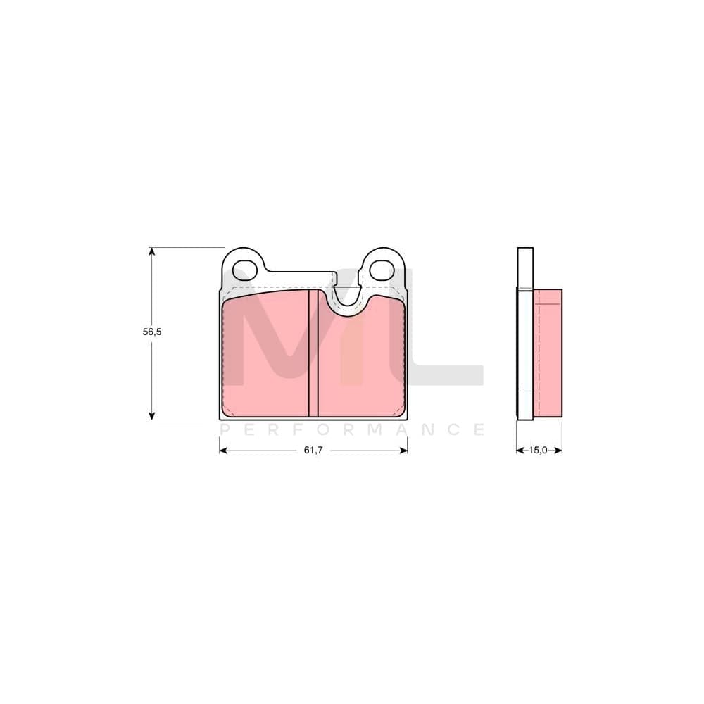 TRW Gdb919 Brake Pad Set Prepared For Wear Indicator | ML Performance Car Parts