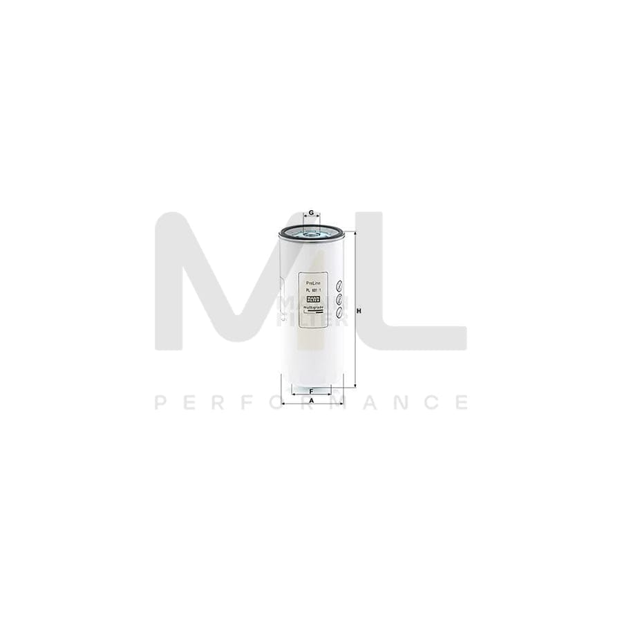 MANN-FILTER PL 601/1 Fuel filter Spin-on Filter