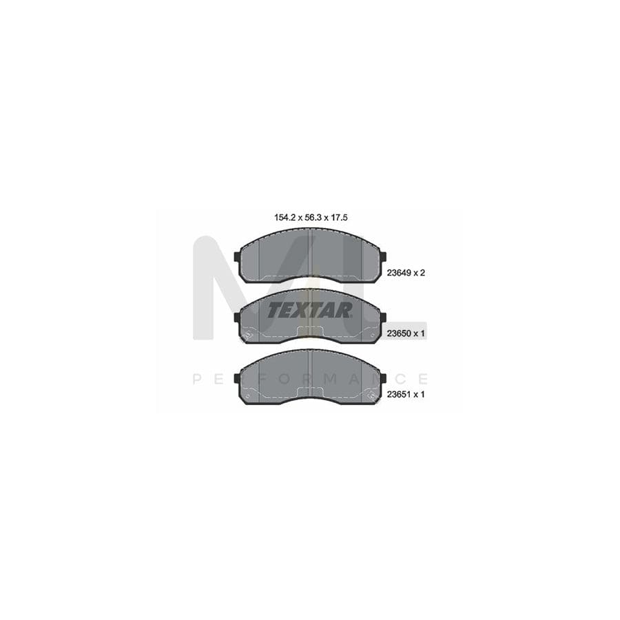 TEXTAR 2364904 Brake pad set with acoustic wear warning | ML Performance Car Parts