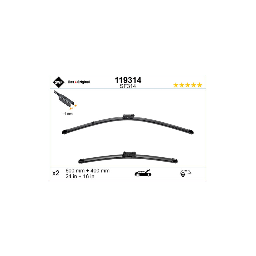 Swf Visioflex 119314 Wiper Blade | ML Performance US Car Parts