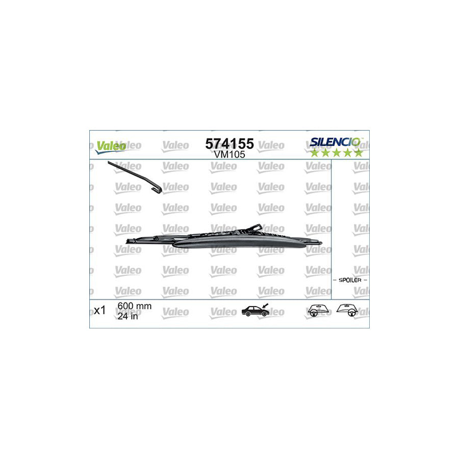 Valeo Silencio Conventional Single 574155 Wiper Blade | ML Performance US Car Parts
