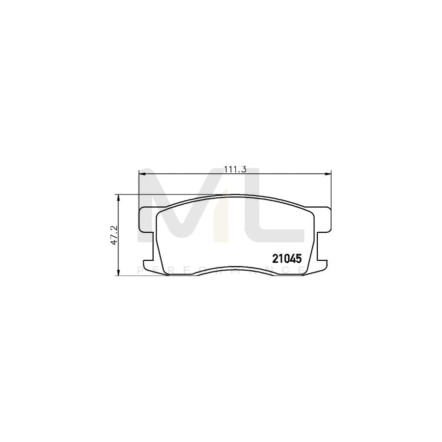 TEXTAR 2104502 Brake pad set for HONDA Quintet (SU) not prepared for wear indicator | ML Performance Car Parts