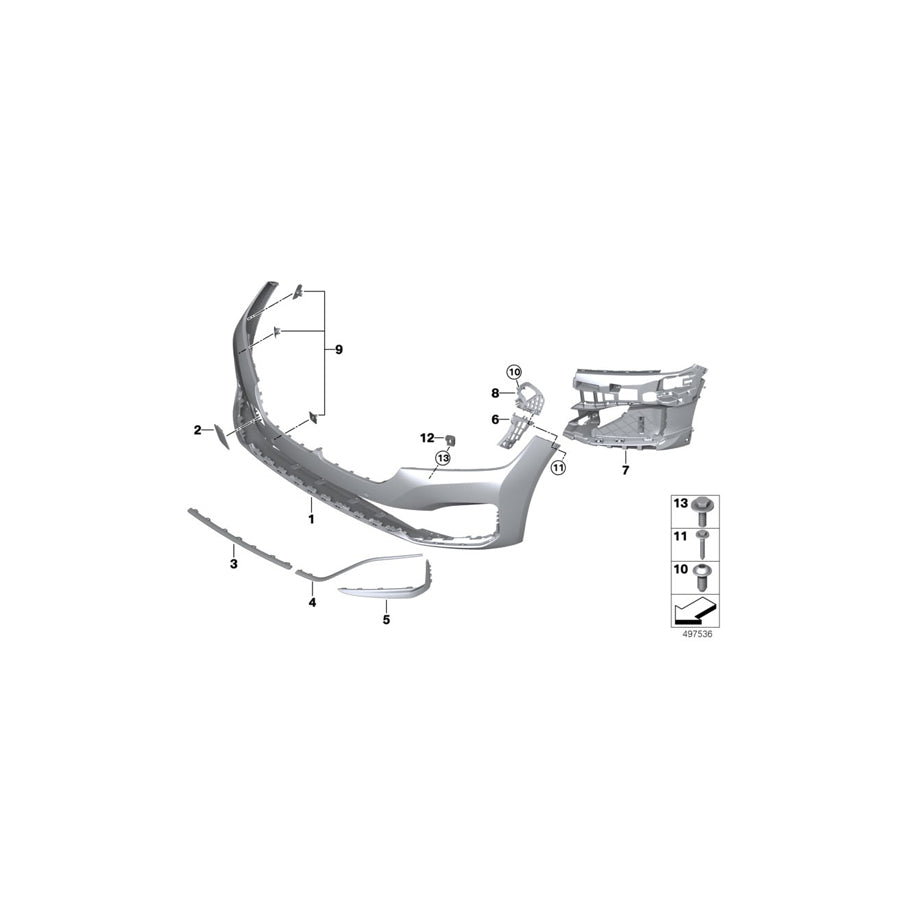 Genuine BMW 51119883277 G11 G12 Set Of Mounts, Front Pdc / Pma Sensor (Inc. 730dX, 745LeX & 730Li) | ML Performance US