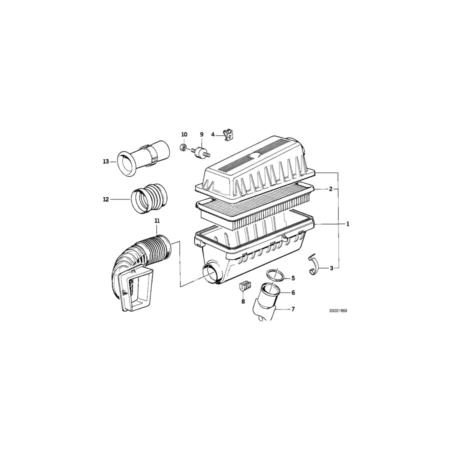 Genuine BMW 13711707727 E34 E32 Intake Muffler (Inc. 735iL, 735i & 730iL) | ML Performance US Car Parts
