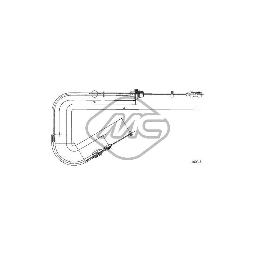 Metalcaucho 81513 Throttle Cable for FIAT Cinquecento (170)