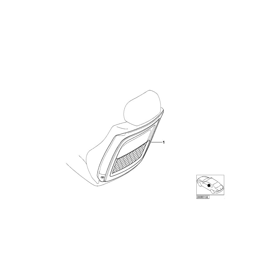 Genuine BMW 52108235904 E46 Rear Panel With Net Bag BEIGE HELL (Inc. 316i, 330Cd & 320Ci) | ML Performance US