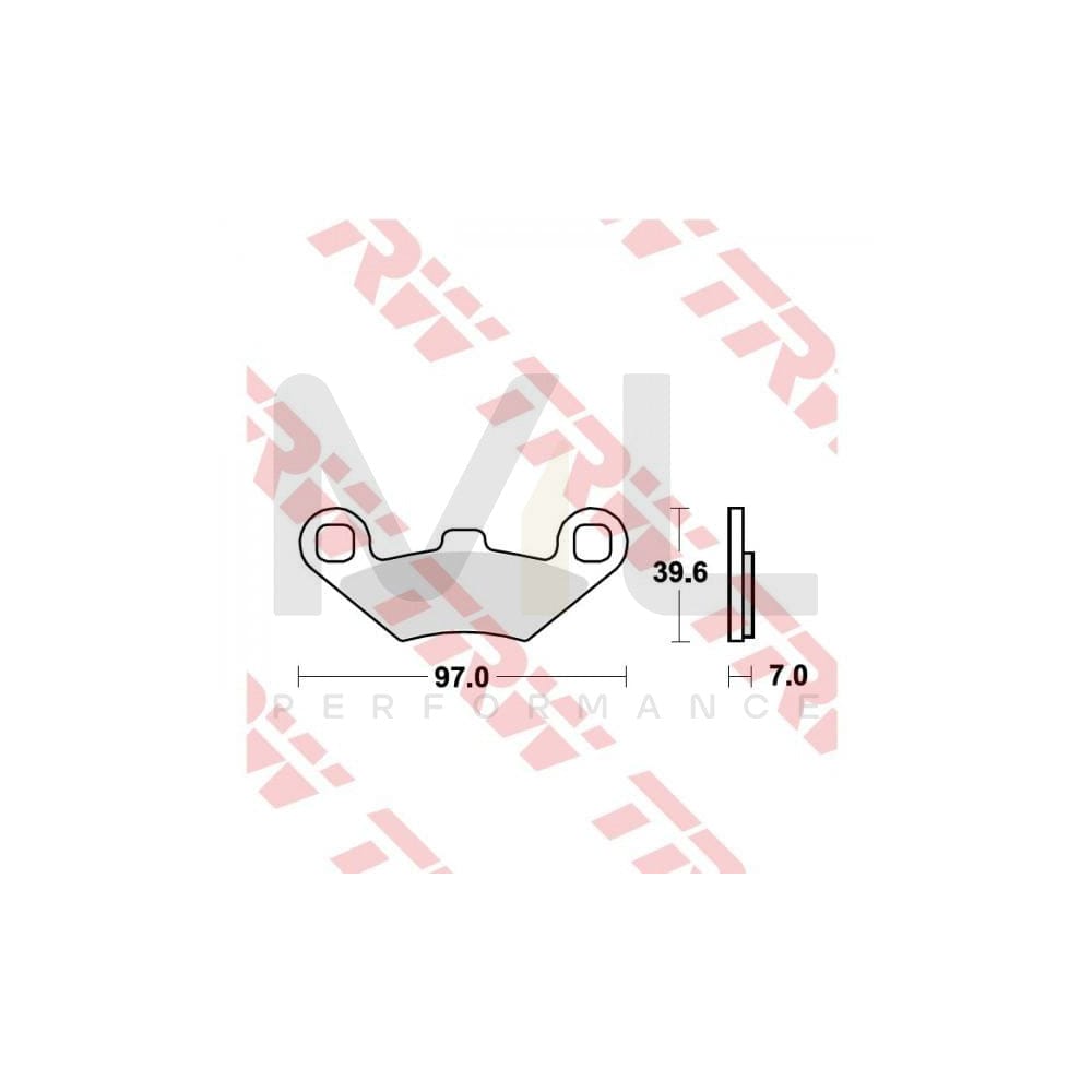 TRW Mcb874Srm Brake Pad Set Sinter Maxi Scooter | ML Performance Car Parts