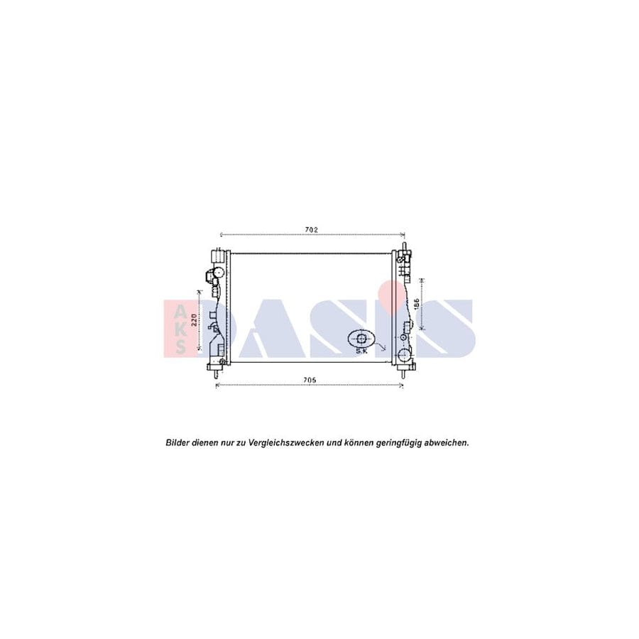 AKS Dasis 010017N Engine Radiator for Alfa Romeo Giulietta Hatchback (940)