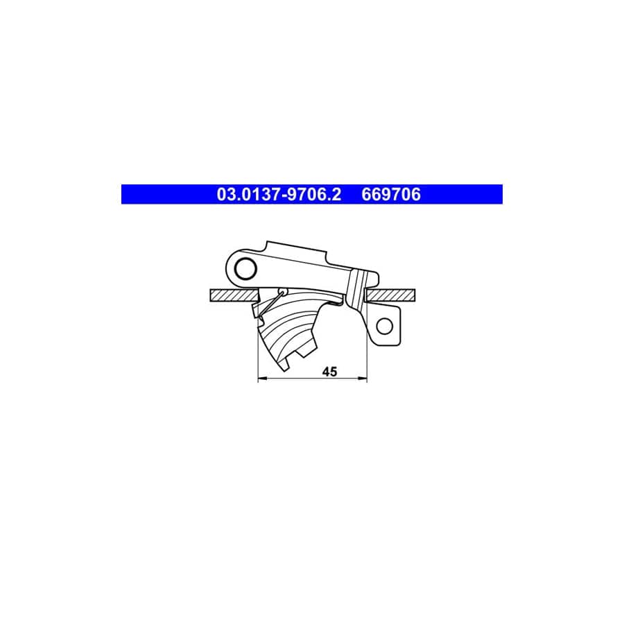 ATE 03.0137-9706.2 Brake Shoe Fitting Kit
