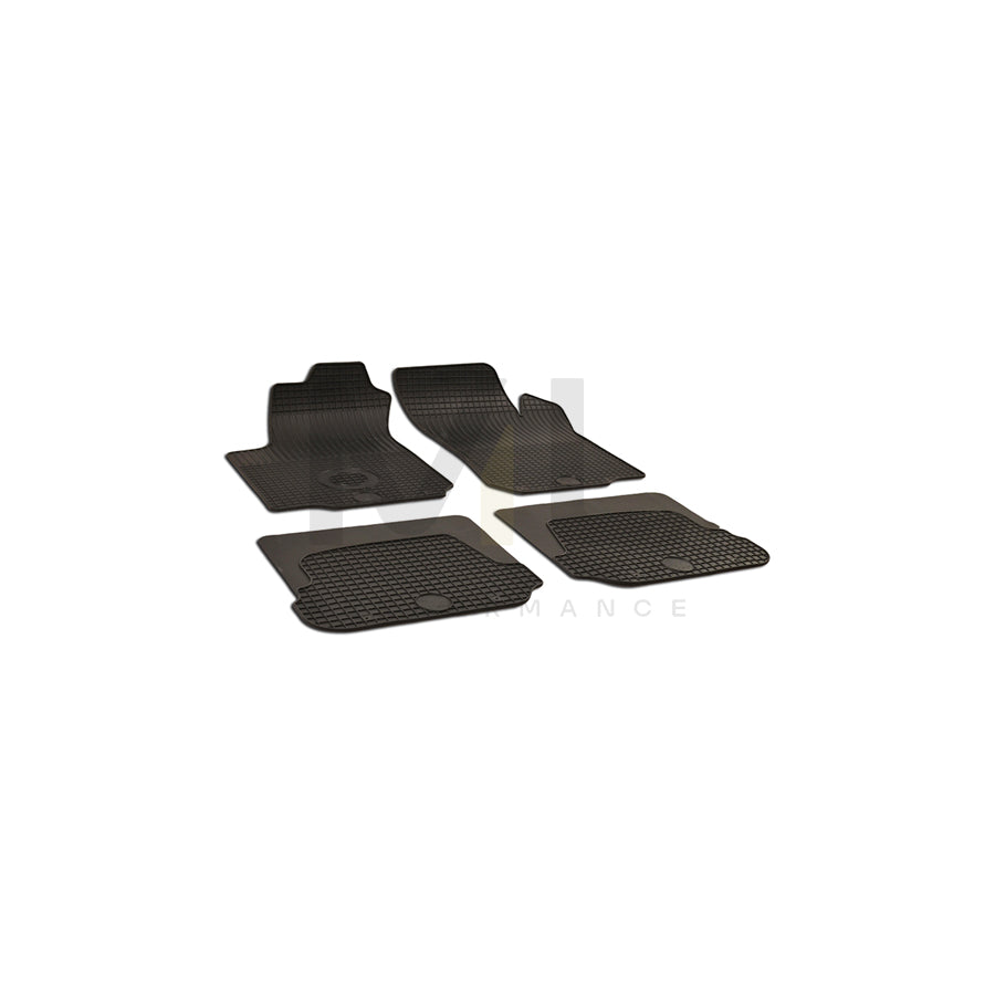 WALSER 50504 Floor mat set for SKODA OCTAVIA Elastomer, Front and Rear, Quantity: 4, Black