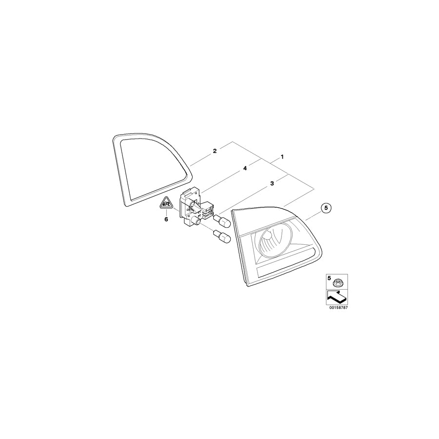 Genuine BMW 63126941465 E61 Seal, Rear Light,Luggage-Compartment Lid (Inc. 550i, 525xi & 545i) | ML Performance US Car Parts