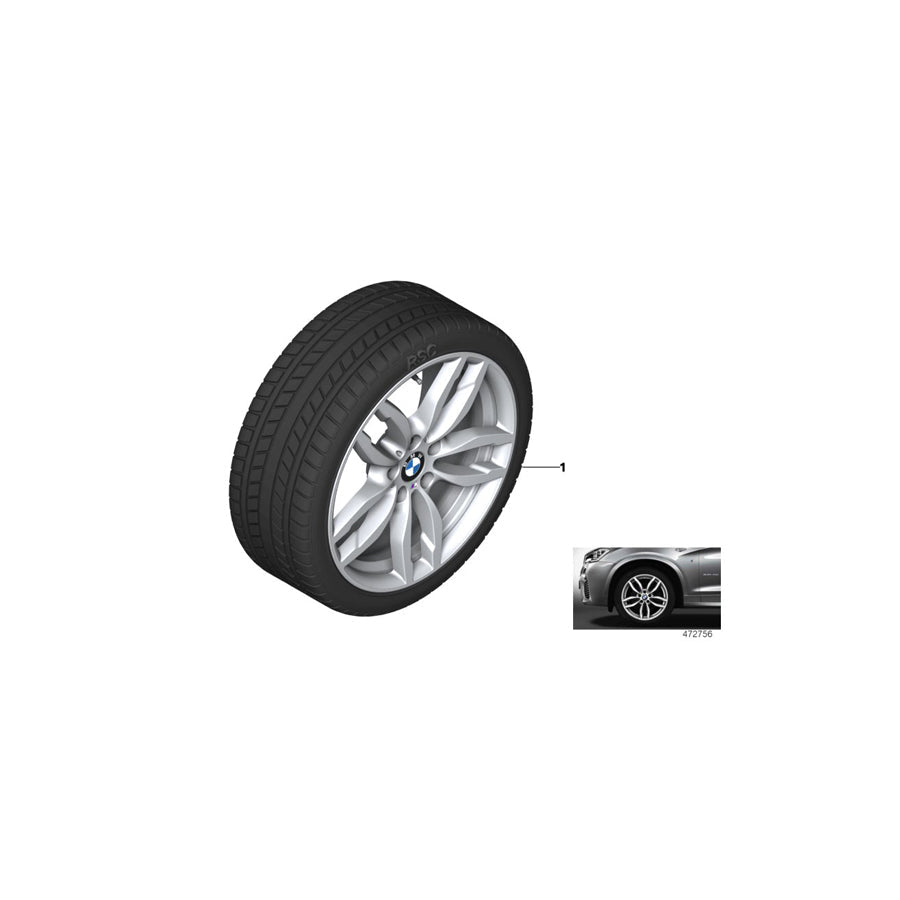 Genuine BMW 36110047990 F25 F26 Wheel&Tire Winter Ferric Grey Tpm Lc 245/45R19 102V (Inc. X4 28iX, X4 M40iX & X3 28iX) | ML Performance US Car Parts