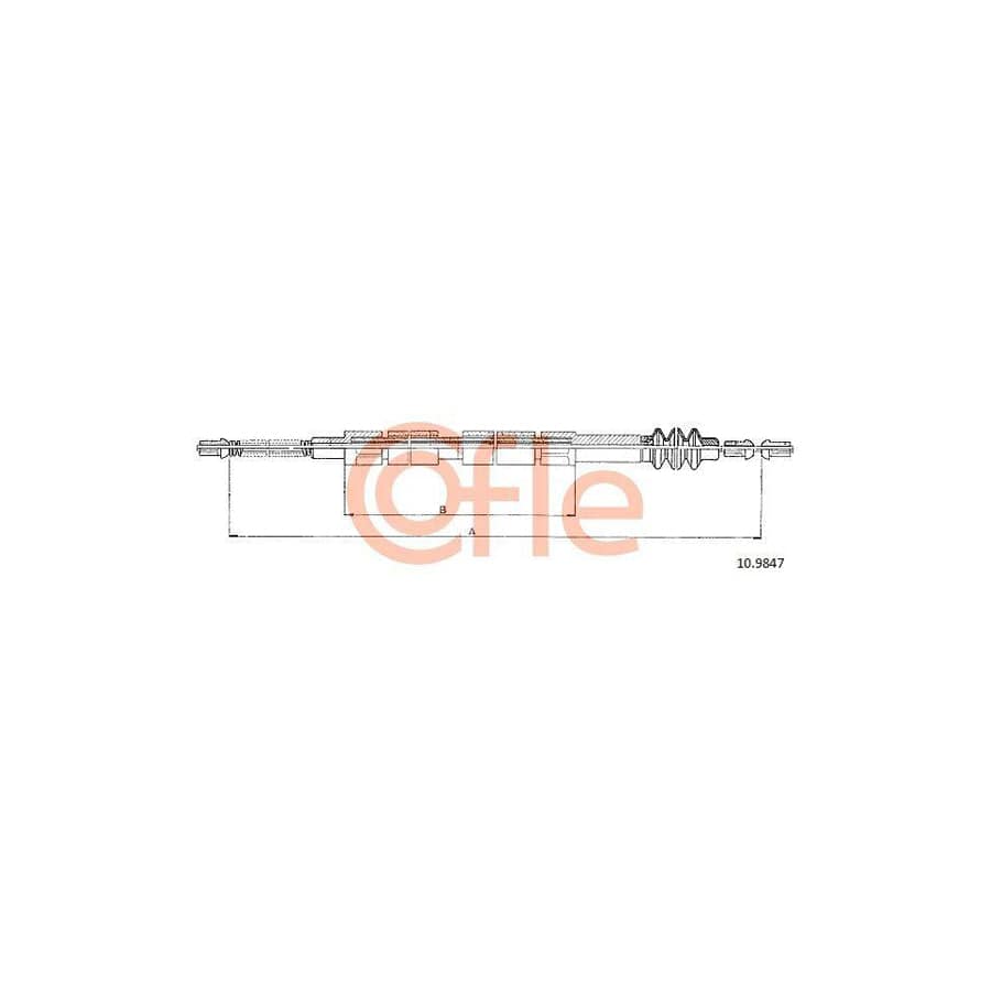 Cofle 92.10.9847 Hand Brake Cable Suitable for Mercedes-Benz Mb 100