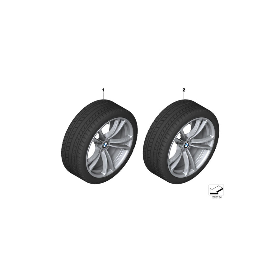 Genuine BMW 36110047977 F12 F13 F06 Wheel & Tire, Winter,Light Alloy Rdc Lc 255/35R20 97V (Inc. M5 & M6) | ML Performance US Car Parts