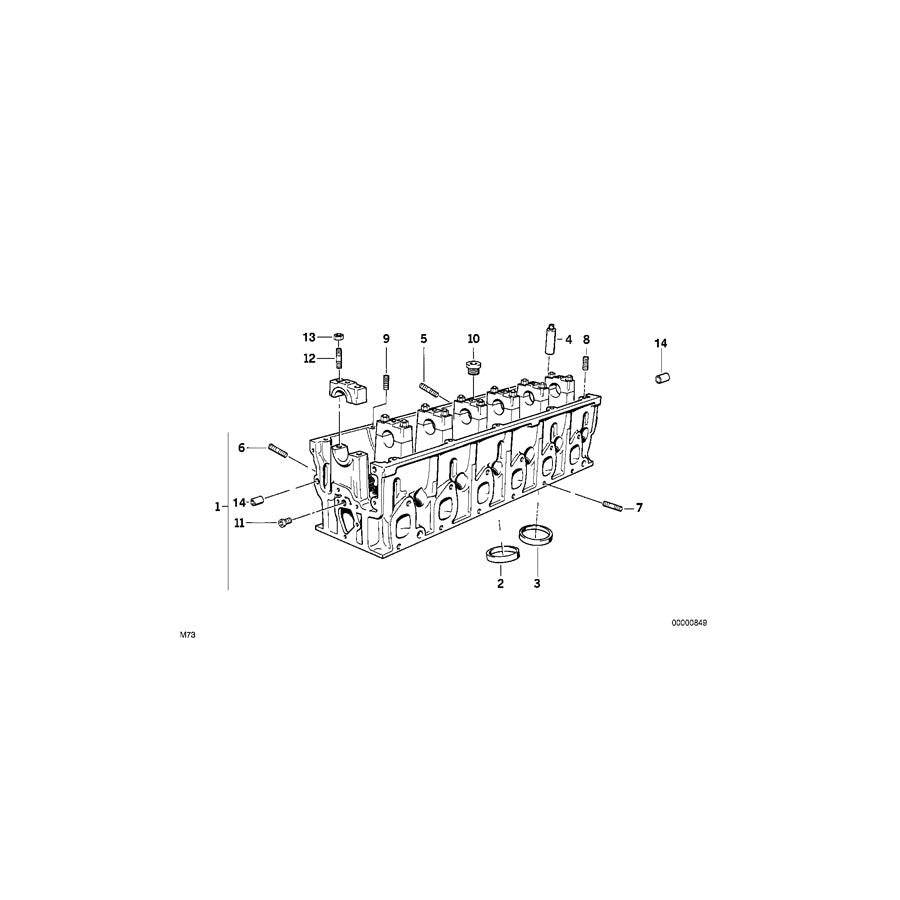 Genuine BMW 11121702733 E38 E31 Cylinder Head (Inc. 850Ci, 750iLP & 750i) | ML Performance US Car Parts
