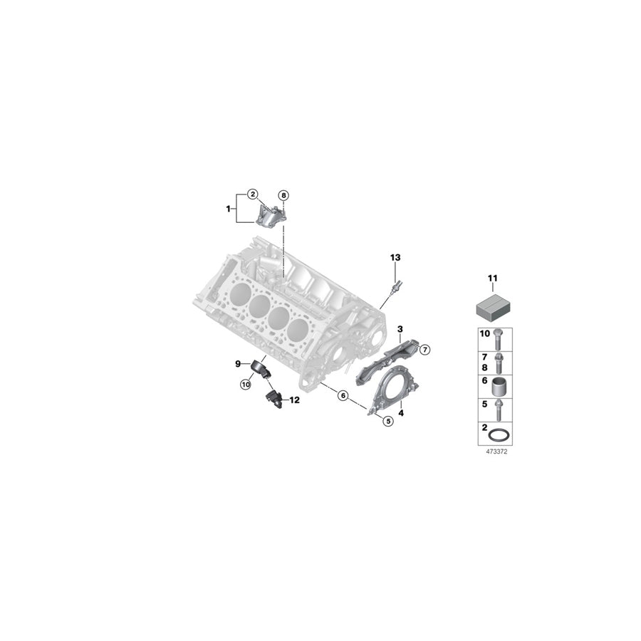 Genuine BMW 11112159389 F16 F06 F02 Gasket Set Engine Block Asbesto Free (Inc. Alpina B7LX, 750Li & 750LiX 4.4) | ML Performance US Car Parts