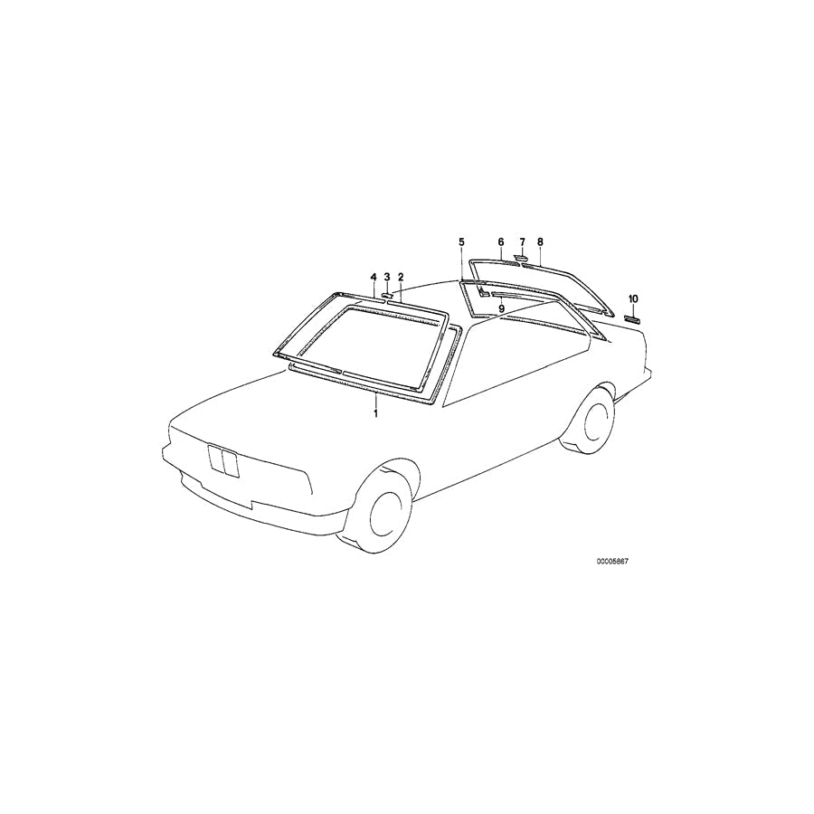 Genuine BMW 51311961658 E24 Decorative Frame Right SCHWARZ (Inc. M635CSi, 630CS & 635CSi) | ML Performance US Car Parts