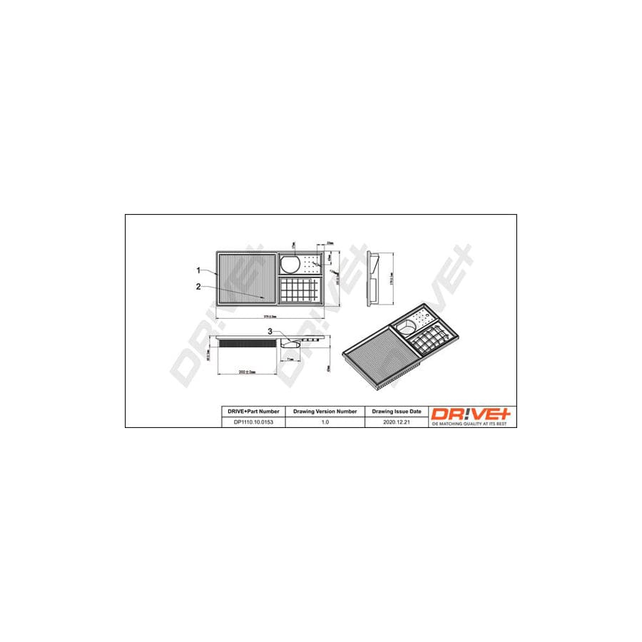 Dr!Ve+ Dp1110.10.0153 Air Filter