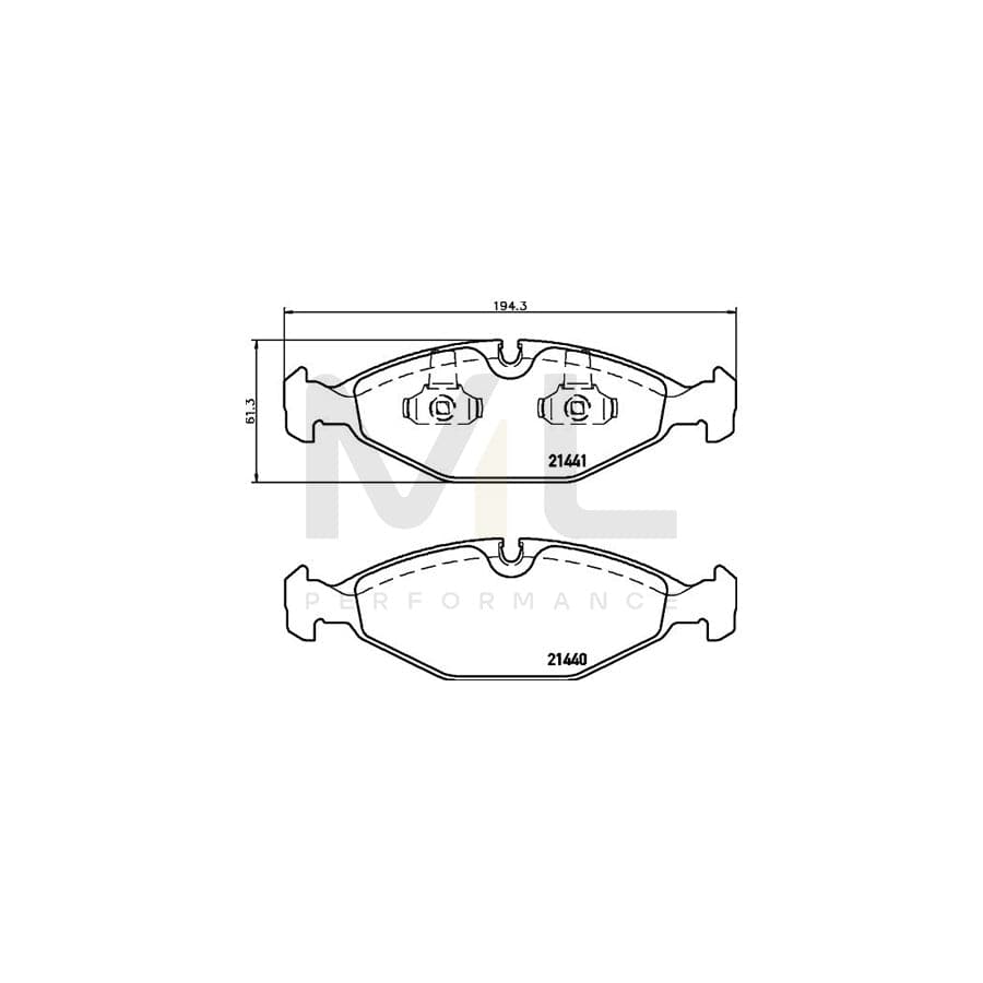 TEXTAR 2144001 Brake pad set prepared for wear indicator | ML Performance Car Parts