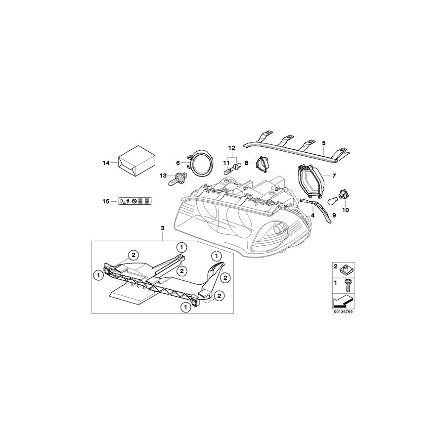 Genuine BMW 63126939208 E83 Covering Cap, Headlamp Levelling Device (Inc. X3) | ML Performance US Car Parts