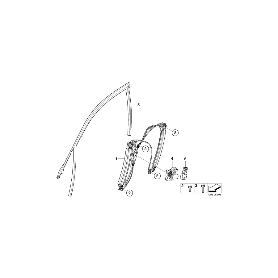 Genuine BMW 51337046526 E65 E66 Clamping Bracket Right (Inc. 745Li, 760Li & 740Li) | ML Performance US Car Parts