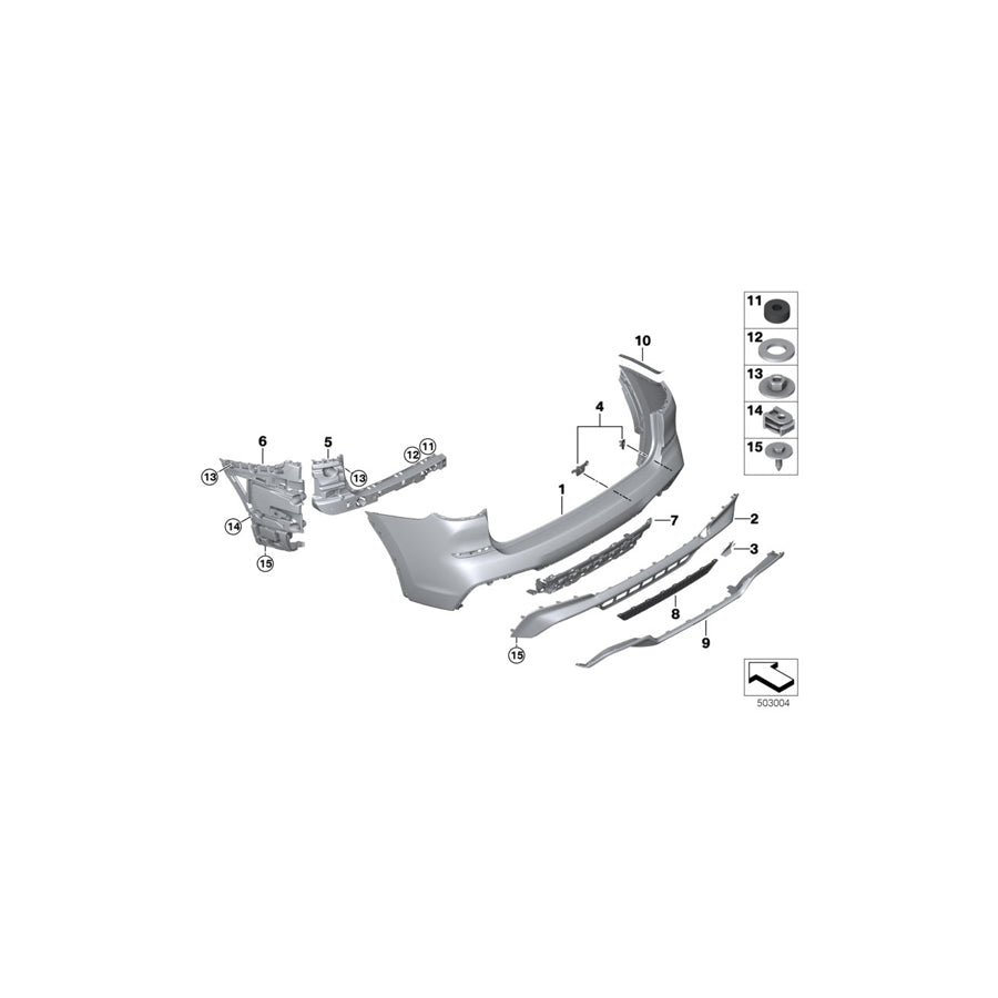 Genuine BMW 51128082217 Kit, Mount For Pdc/Pma Sensor, Rear (Inc. X3 M) | ML Performance US