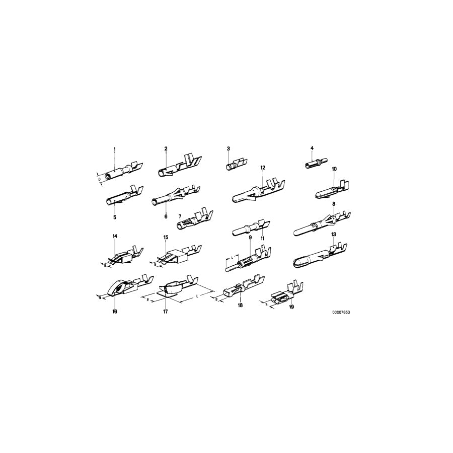 Genuine BMW 61131369419 E30 E21 E12 Circular Connector D1,6/L=7,5 (Inc. 518, 325e & M6) | ML Performance UK Car Parts
