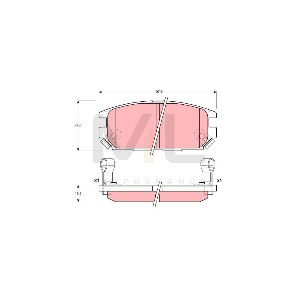 TRW Gdb3199 Brake Pad Set With Acoustic Wear Warning | ML Performance Car Parts