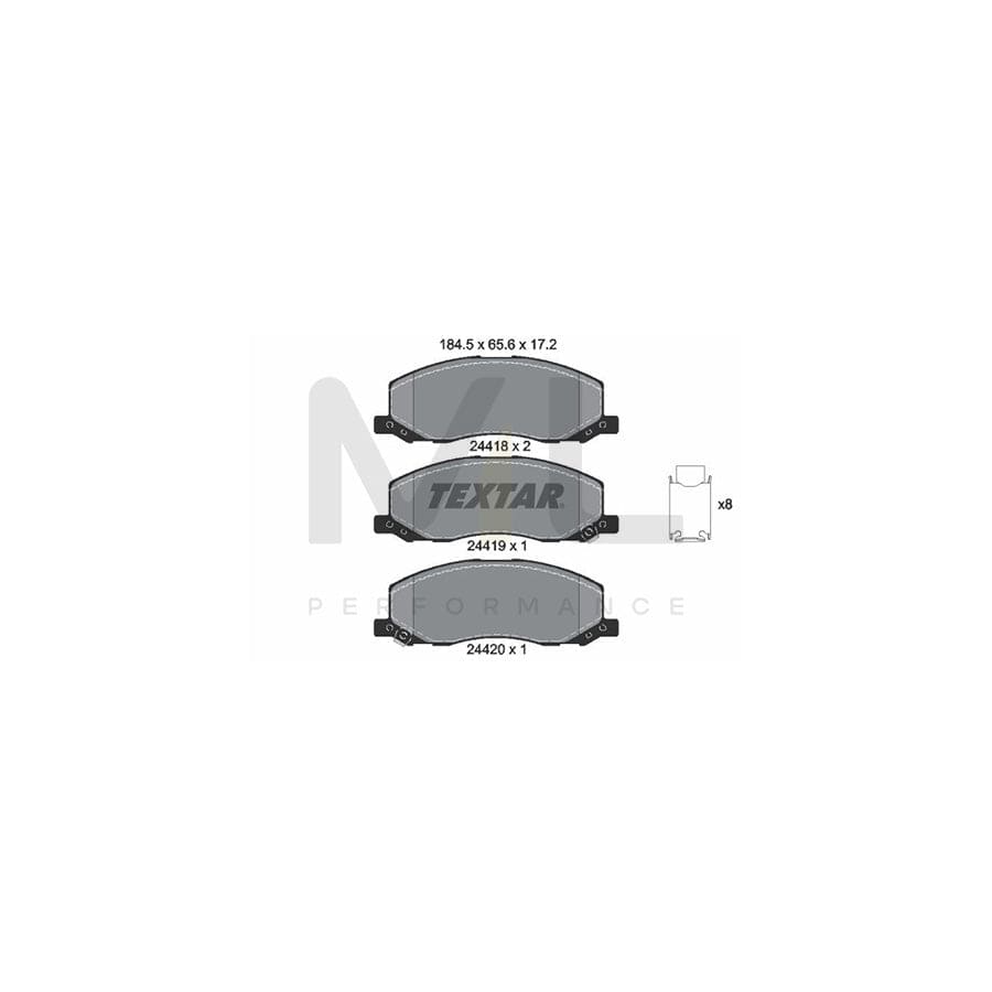 TEXTAR 2441801 Brake pad set with acoustic wear warning | ML Performance Car Parts