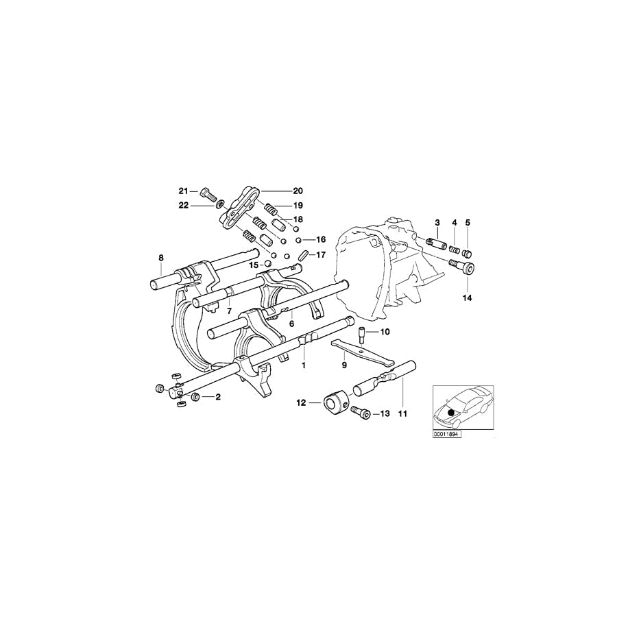 Genuine BMW 23311228386 E46 E34 E36 Pin (Inc. 320Ci, 318Ci & 525i) | ML Performance US Car Parts