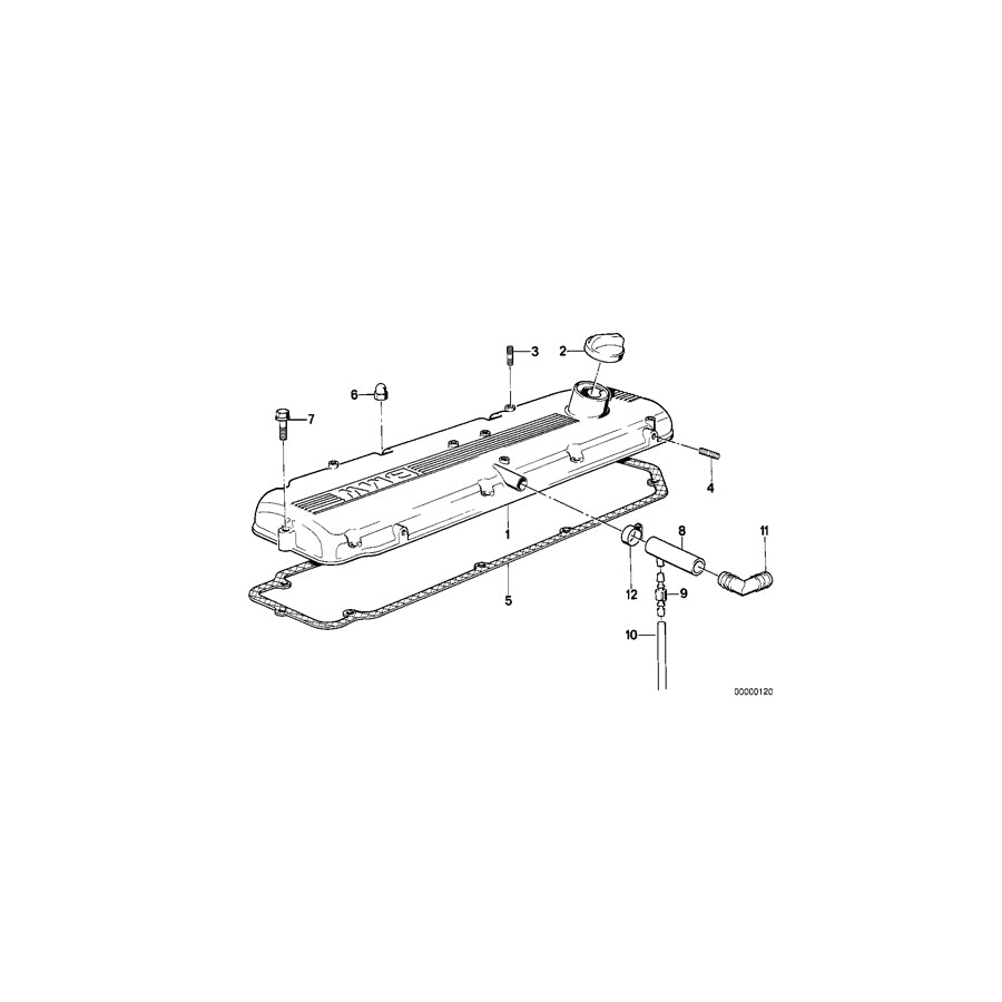 Genuine BMW 11121710974 E24 E32 E34 Cylinder Head Cover (Inc. 535i, 735i & 635CSi) | ML Performance US Car Parts