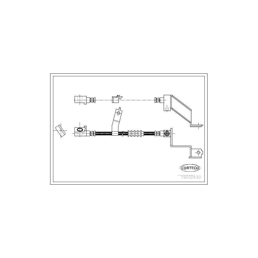 Corteco 19032430 Brake Hose for Chrysler Voyager / Grand Voyager III (Gs)