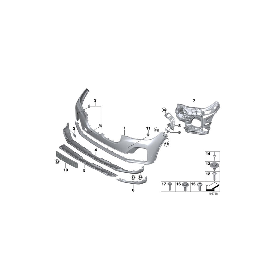 Genuine BMW 51129450204 G07 Trim Cover, Front Lower Right LUXURY (Inc. X7 40iX, X7 50iX & X7 30dX) | ML Performance US
