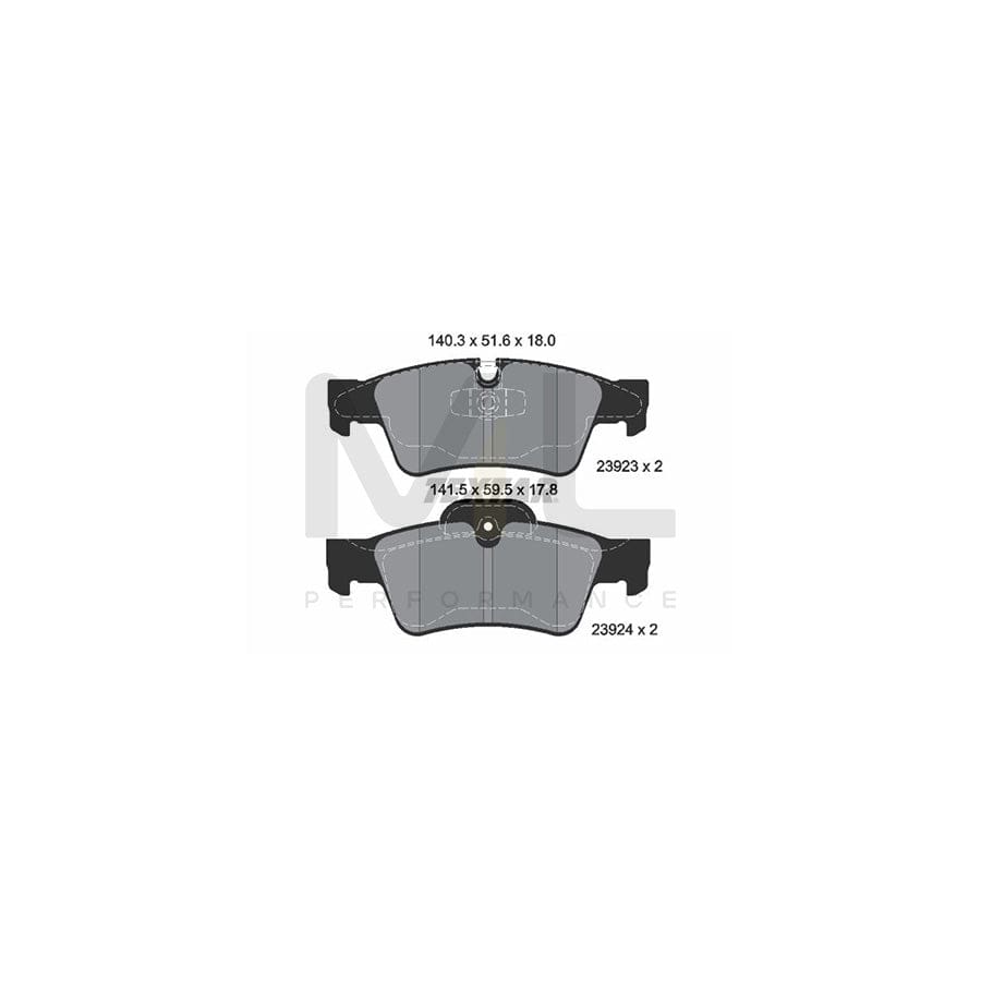 TEXTAR epad 2392381 Brake pad set prepared for wear indicator | ML Performance Car Parts