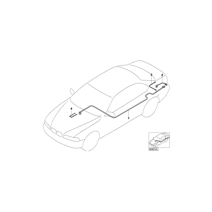 Genuine BMW 61120140718 E39 Connection Cable Cd-Changer 620mm (Inc. 525tds, 525d & 525td) | ML Performance UK Car Parts