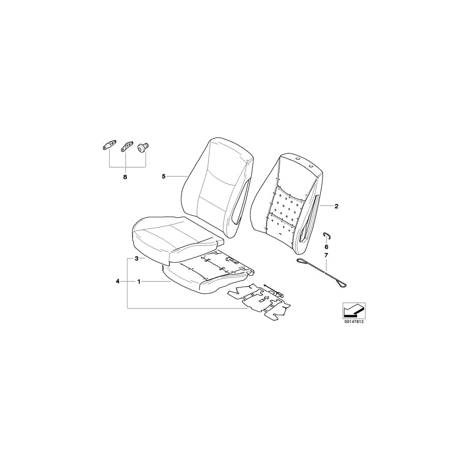 Genuine BMW 52109177078 E82 E88 Seat Upholstery, Imitation Leather SCHWARZ (Inc. 128i & 135i) | ML Performance US