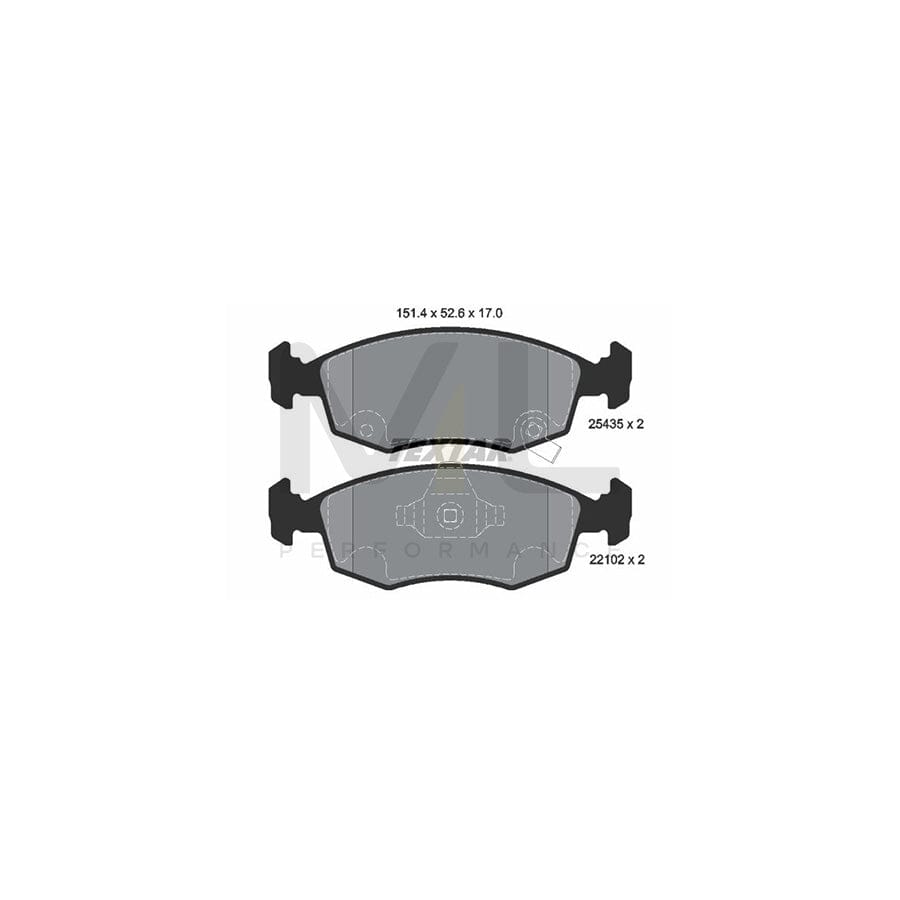 TEXTAR 2543501 Brake pad set for FIAT 500 Hatchback (312) with acoustic wear warning | ML Performance Car Parts
