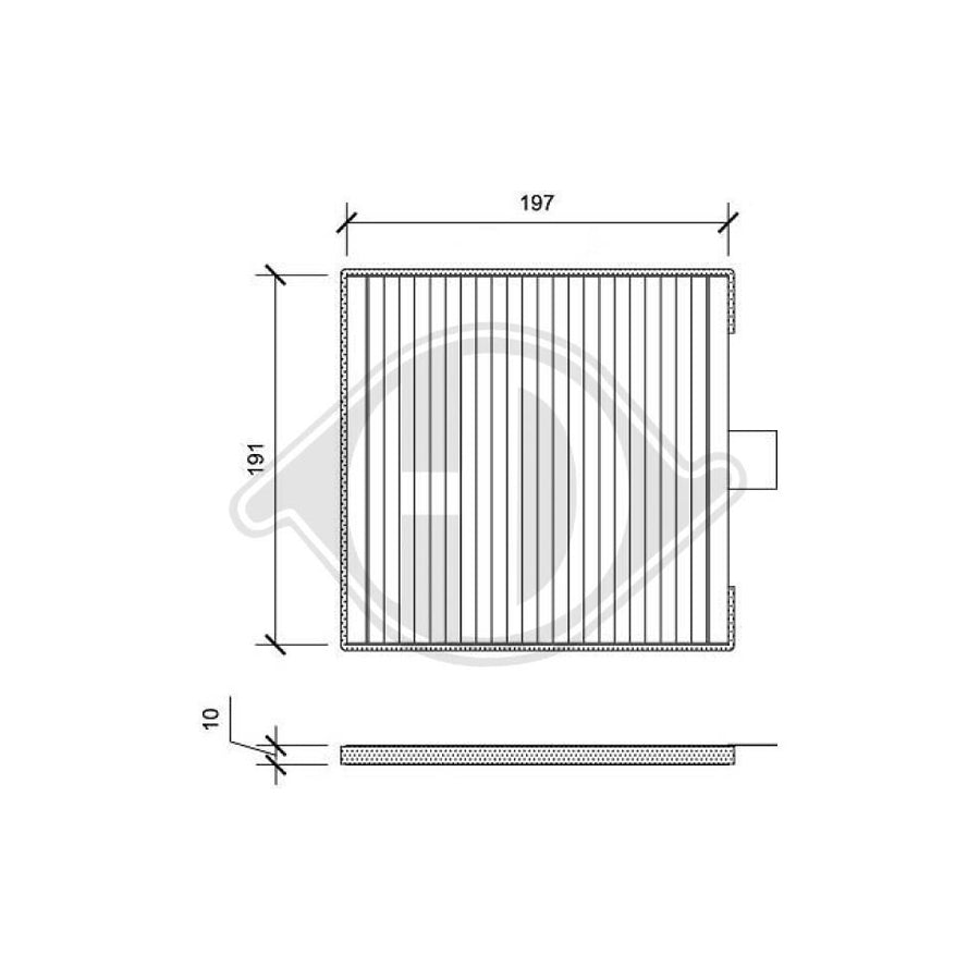 DIEDERICHS DCI0191 Pollen Filter For Chevrolet Matiz (M200, M250)