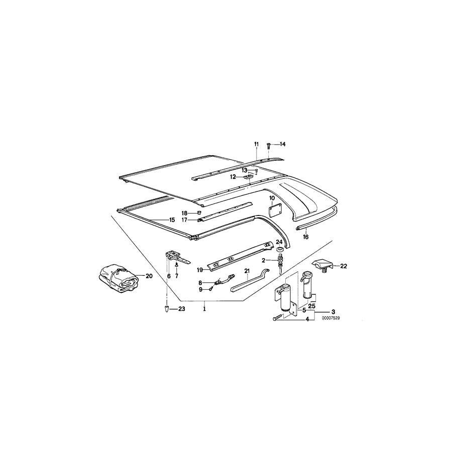 Genuine BMW 54211953046 E30 Rail (Inc. 325i, 320i & M3) | ML Performance UK Car Parts