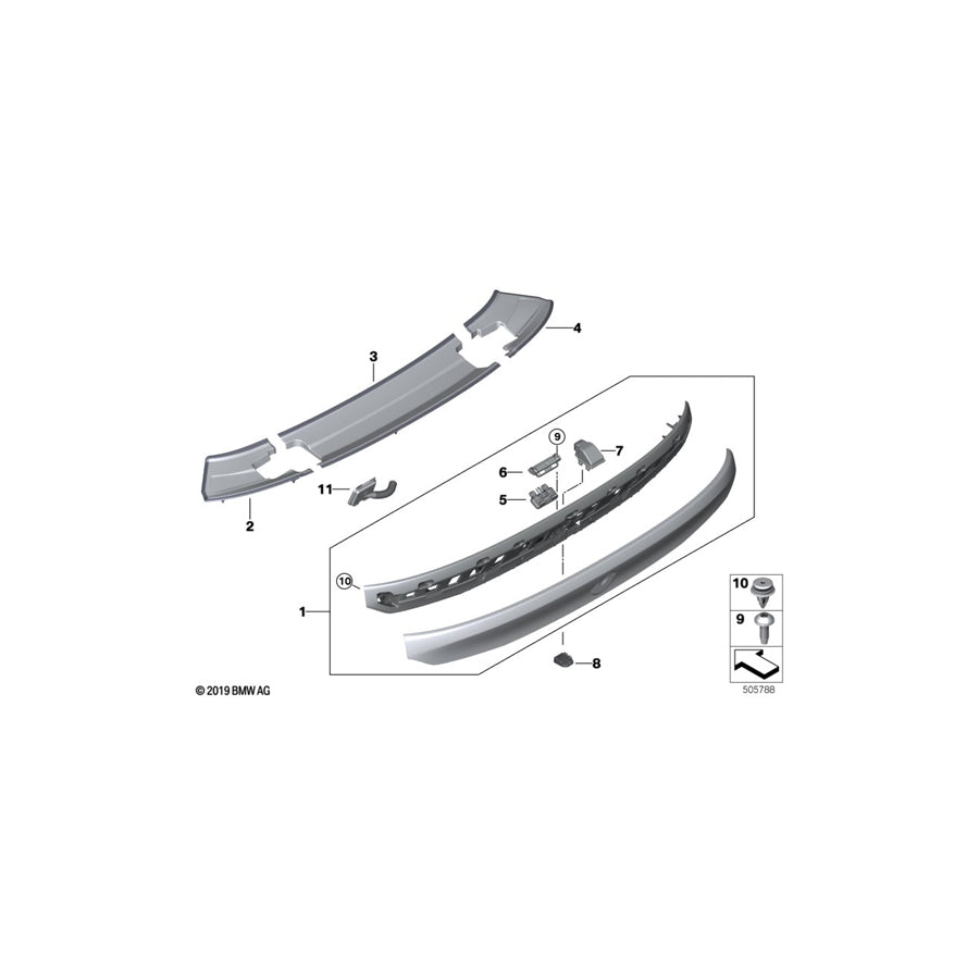 Genuine BMW 51137483595 G32 Finisher, Trunk Lid, Primed (Inc. 630iX, 630dX & 640dX) | ML Performance US