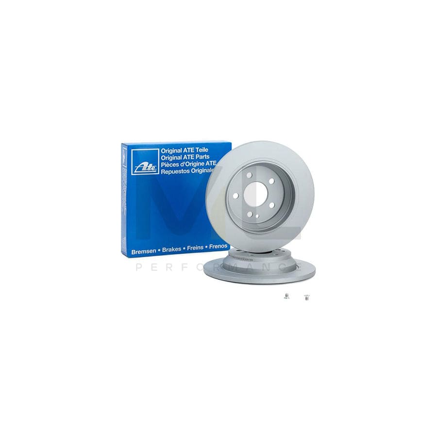 ATE 24.0112-0213.1 Brake Disc Solid, Coated, Alloyed / High-carbon, with bolts/screws - 1 piece