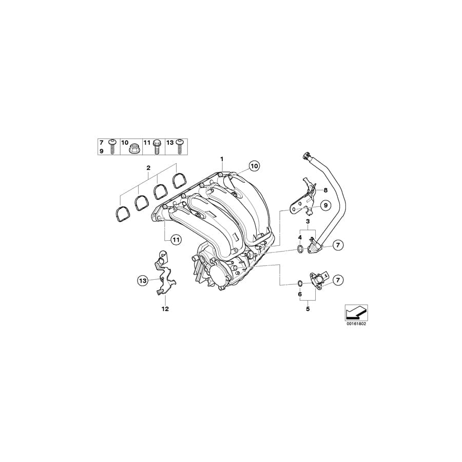 Genuine BMW 11617560231 E90 E87 E88 Vent Hose (Inc. 116i 1.6, 118i & 316i) | ML Performance UK Car Parts