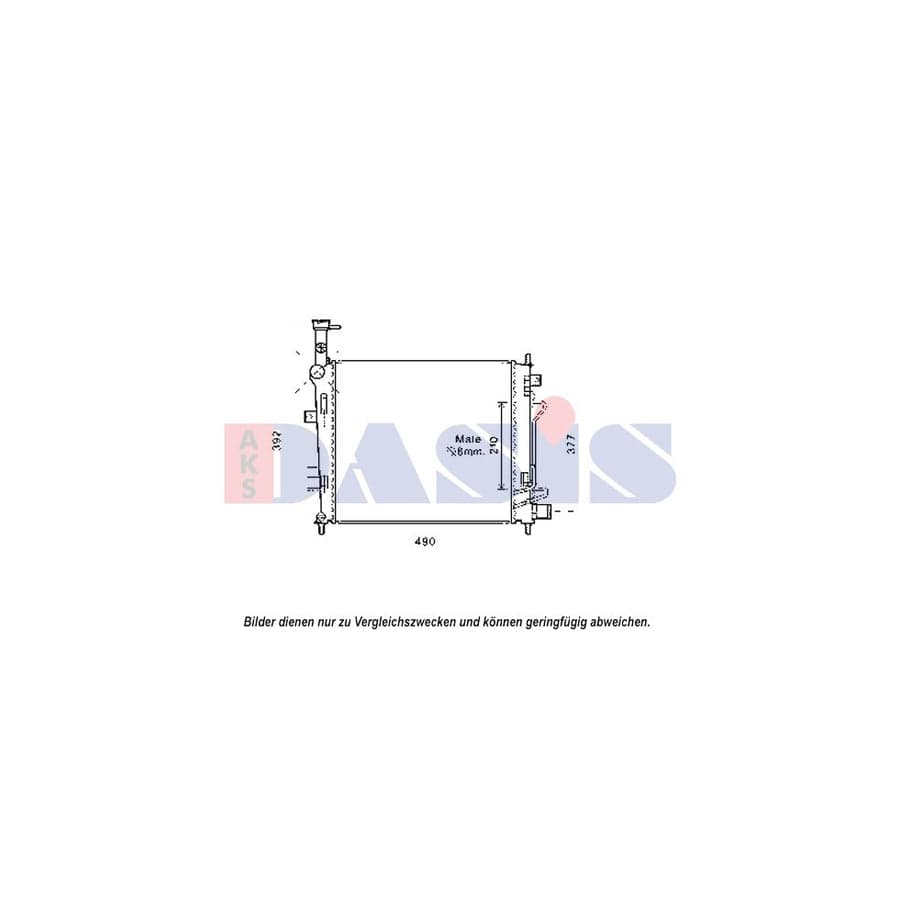 AKS Dasis 510164N Engine Radiator for KIA Picanto II (Ta)
