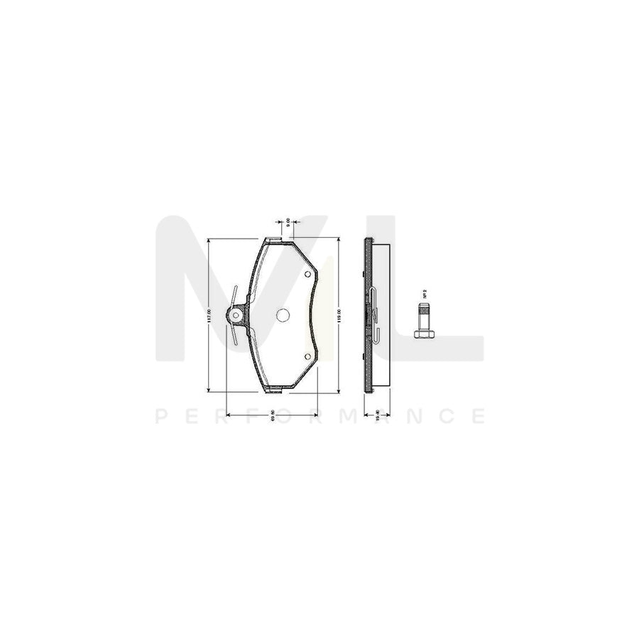 Bosch 0986Tb2311 Brake Pad Set Excl. Wear Warning Contact, With Bolts, With Accessories | ML Performance Car Parts