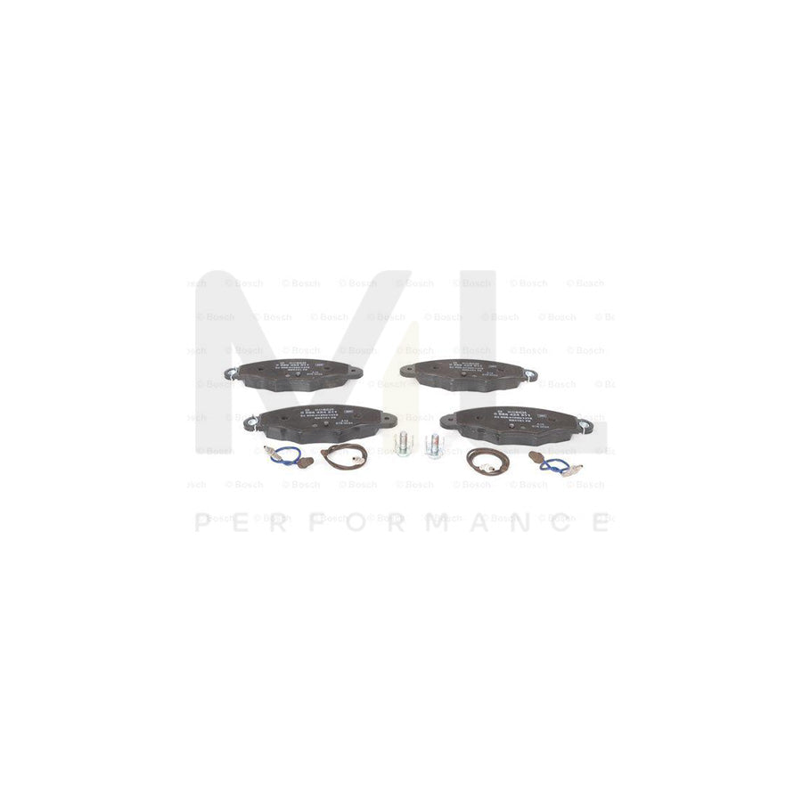 Bosch 0986424511 Brake Pad Set Incl. Wear Warning Contact, With Anti-Squeak Plate, With Bolts/Screws, With Accessories BP269 | ML Performance Car Parts