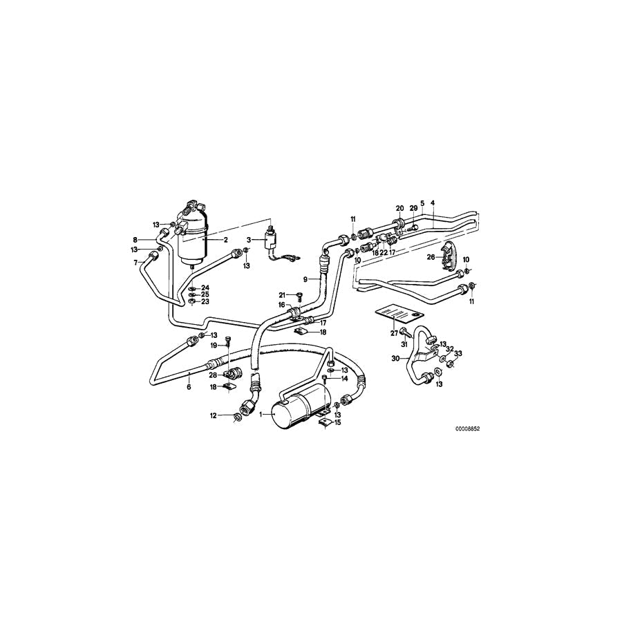 Genuine BMW 64539067599 E24 Pressure Hose Assy Compressor-Condenser R12/R134A (Inc. M635CSi) | ML Performance UK Car Parts