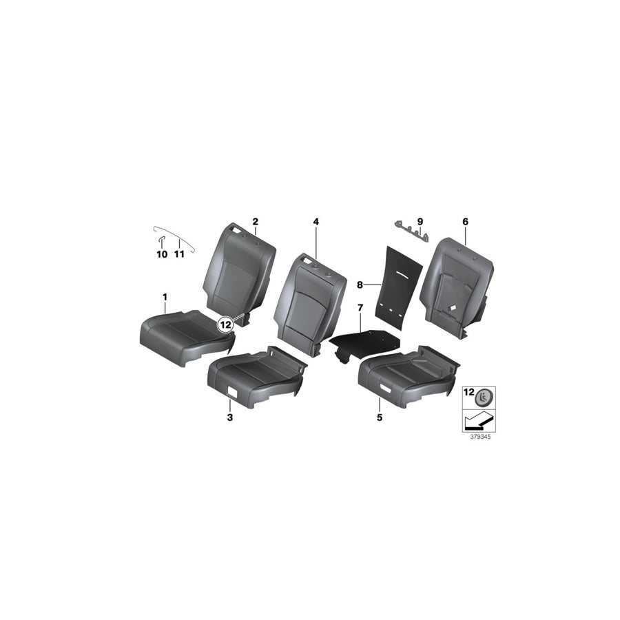 Genuine BMW 52207235365 Foam Pad Basic Backrest Left (Inc. 520d, 530d 155kW & 535iX) | ML Performance US